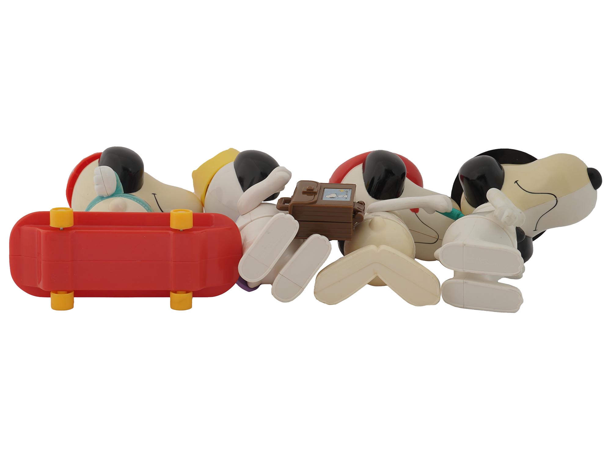 2000 FOUR SNOOPY MCDONALDS HAPPY MEAL FIGURINES PIC-2